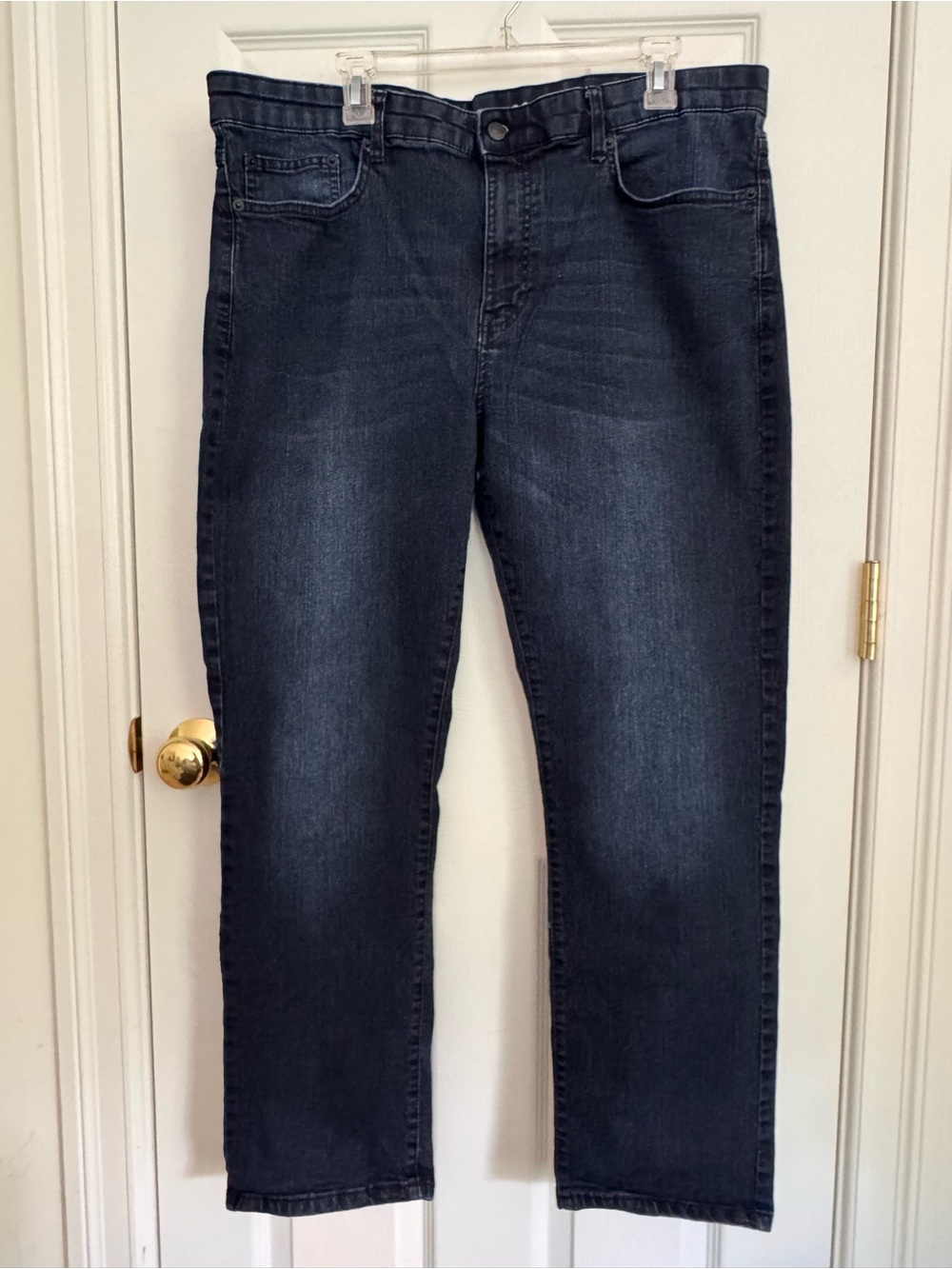 Kenneth Cole Men's Dark Wash Straight Jeans - Classic Navy